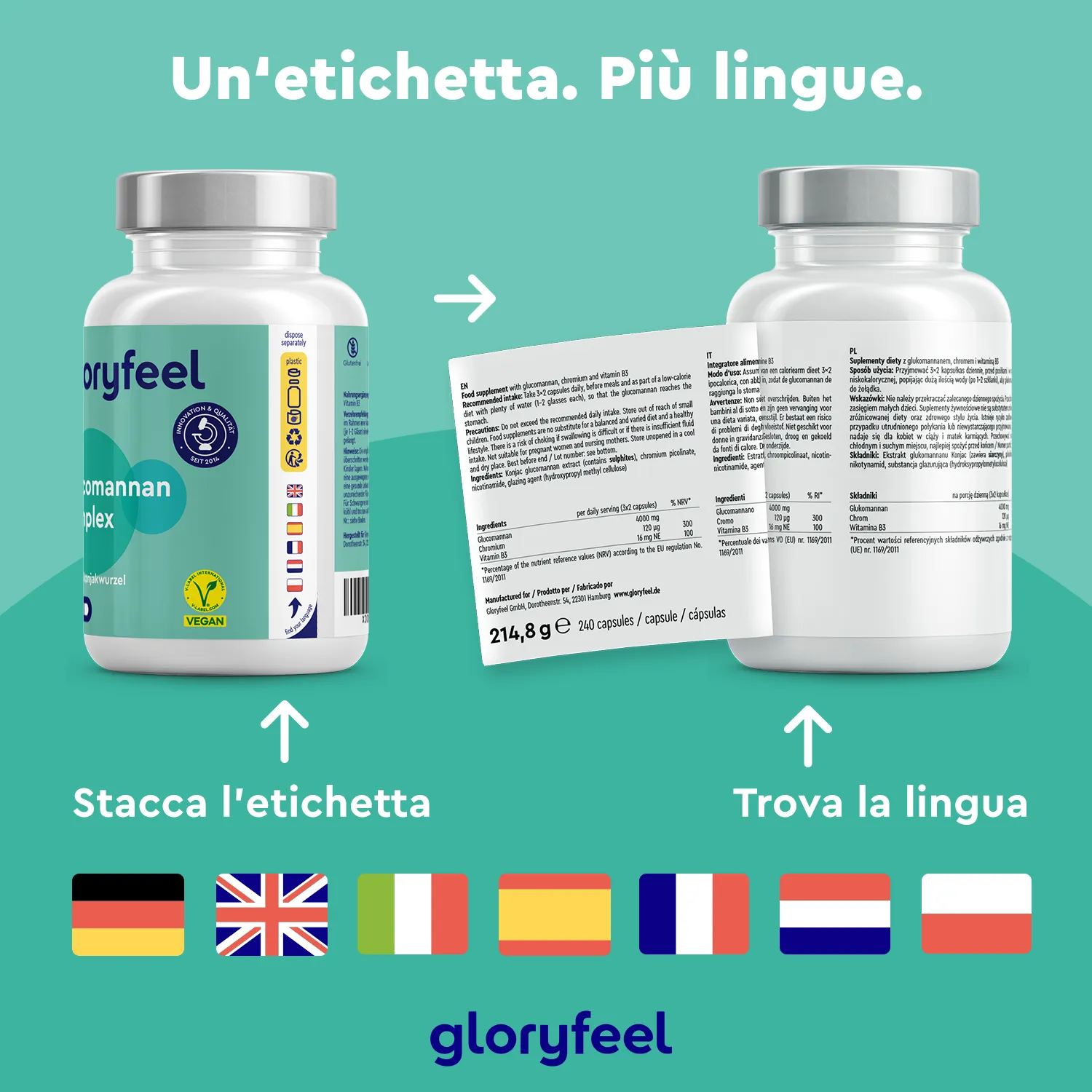 Gloryfeel Glucomannano capsule 240 capsule konjac