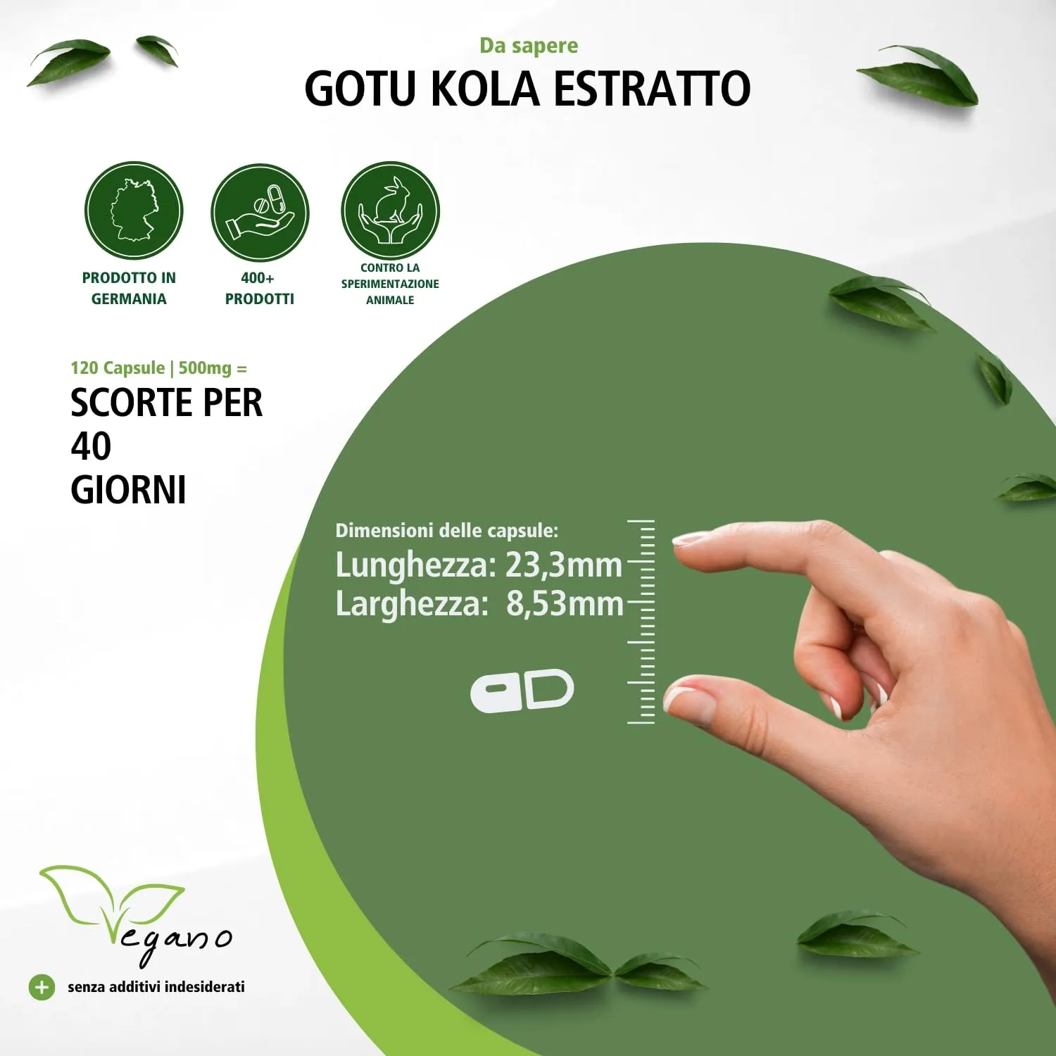 Fairvital Centella Asiatica Capsule 120 pz Alto Dosaggio