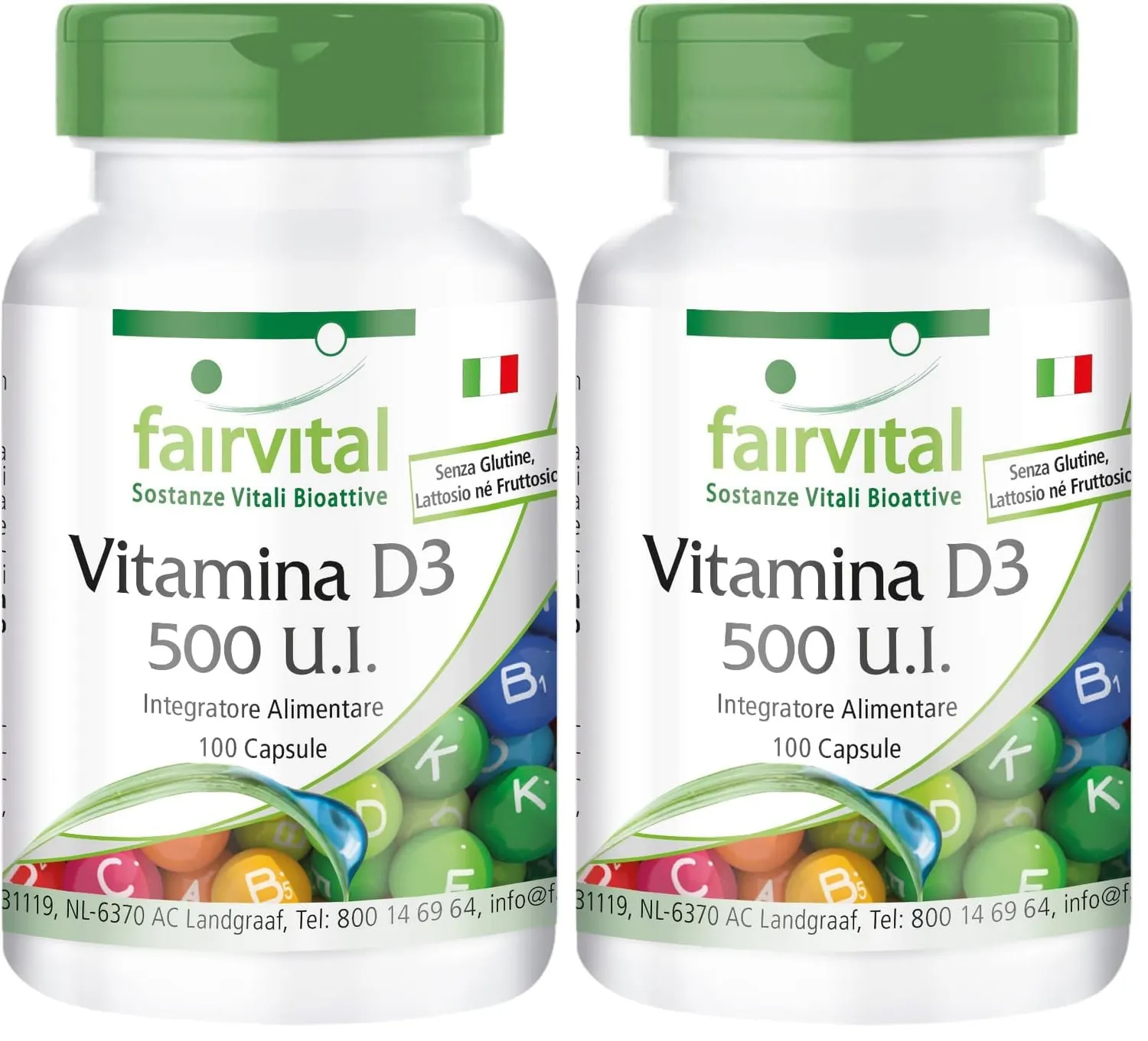 fairvital Vitamina D3 500UI capsule 100pz colecalciferolo