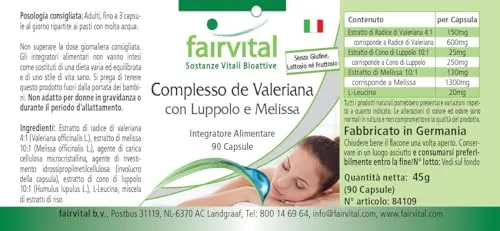 Fairvital Valeriana Complex capsule 90 capsule con melissa luppolo