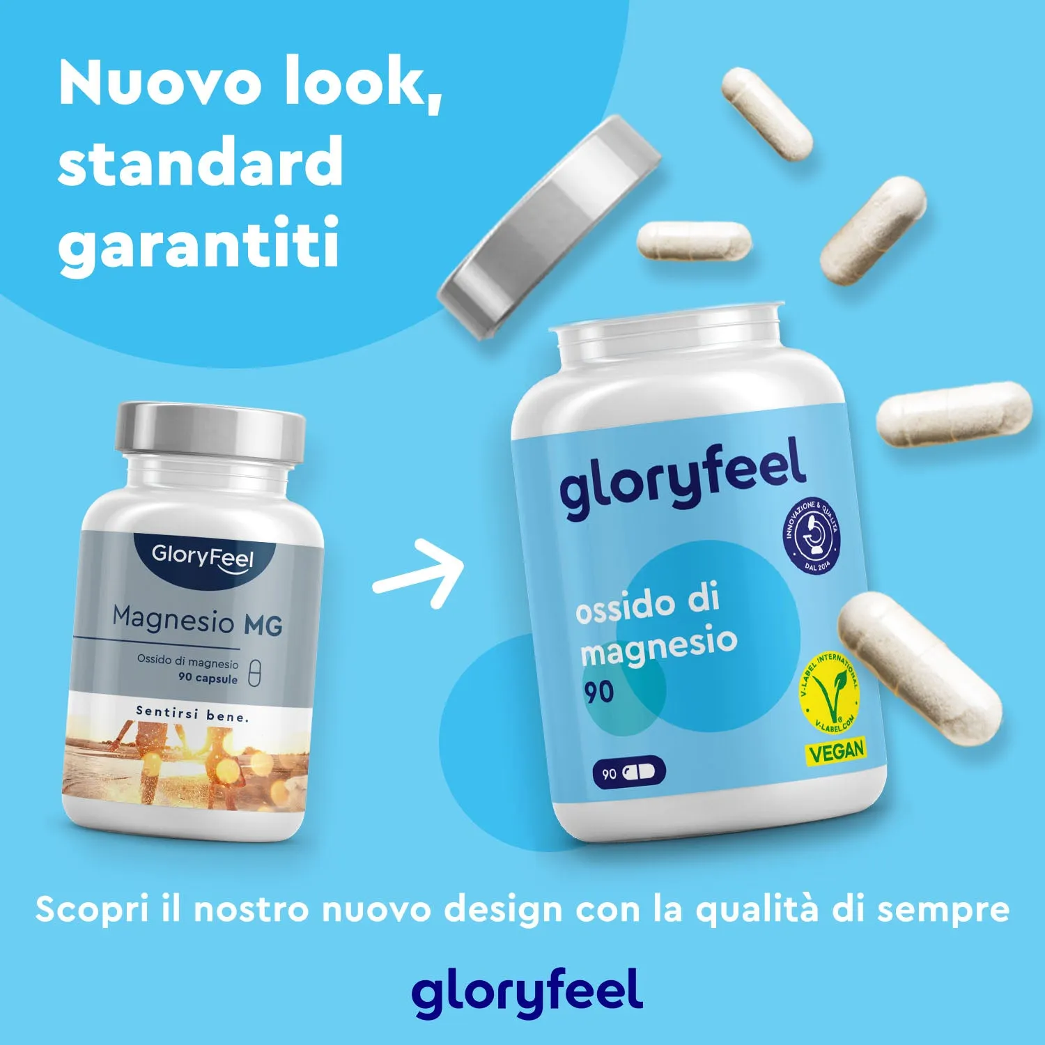 gloryfeel Magnesio Ossido capsule 90 capsule 250 mg