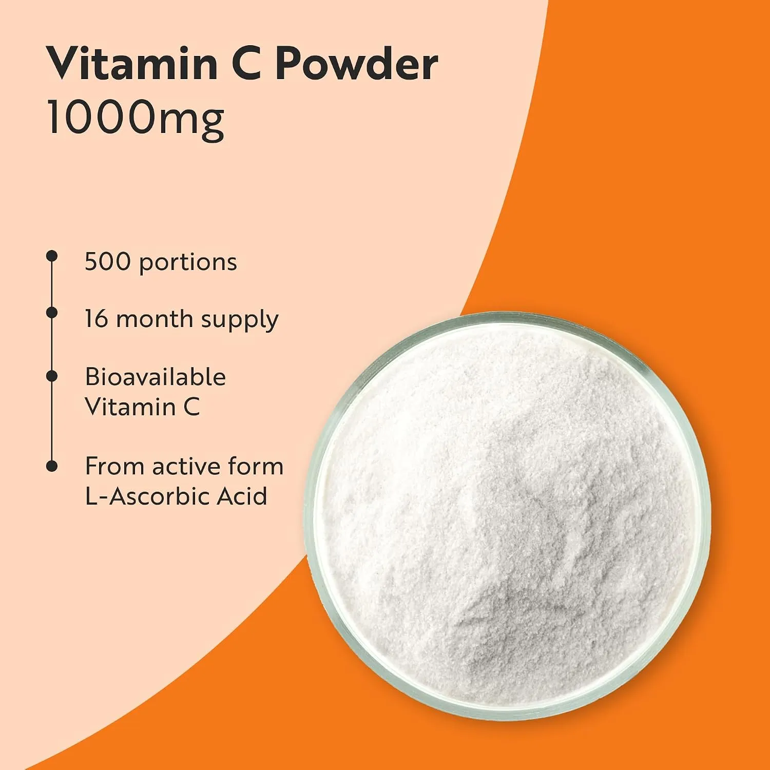 Nutravita Vitamina C 1000 mg Polvere 500 g 500 Porzioni