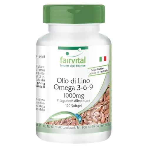 Fairvital Omega 3-6-9 olio lino 120 softgel spremuto freddo