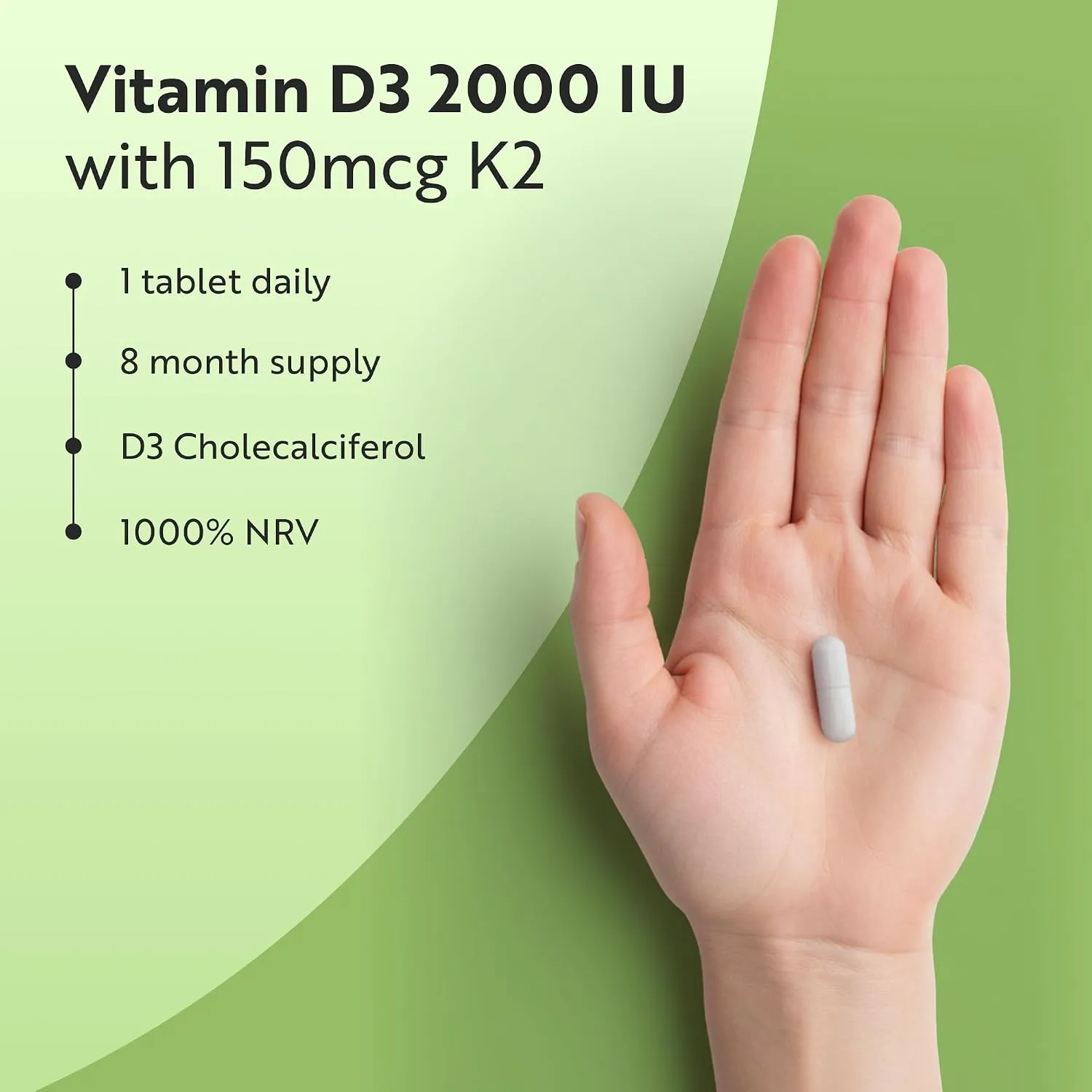 Nutravita Vitamina D3 2000 UI e K2 150 µg MK7 integratore 240 compresse ossa