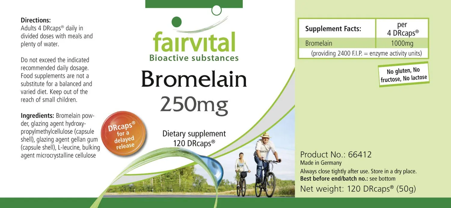 fairvital Bromelina capsule 120 da 250 mg ananas