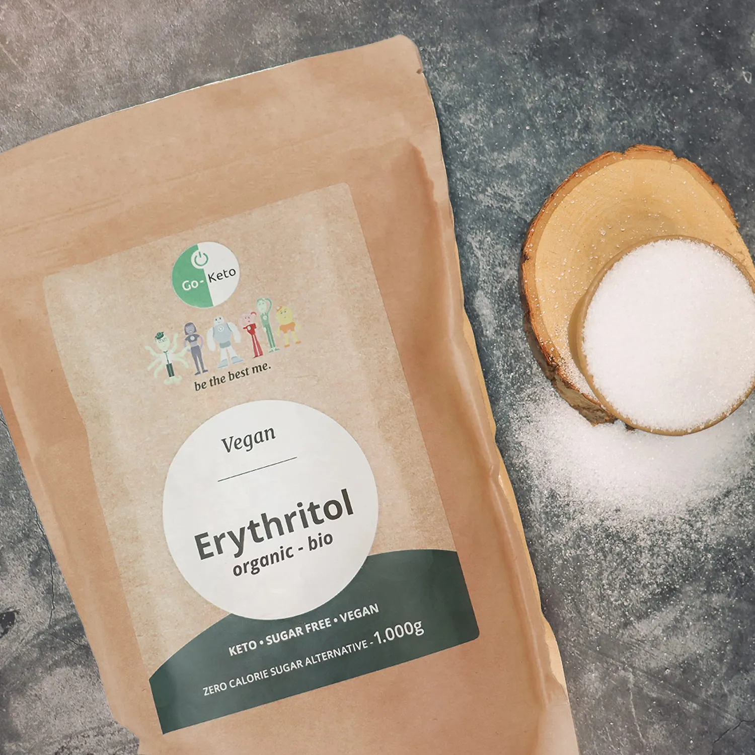 Go-Keto Eritritolo BIO dolcificante 1000 g zero calorie