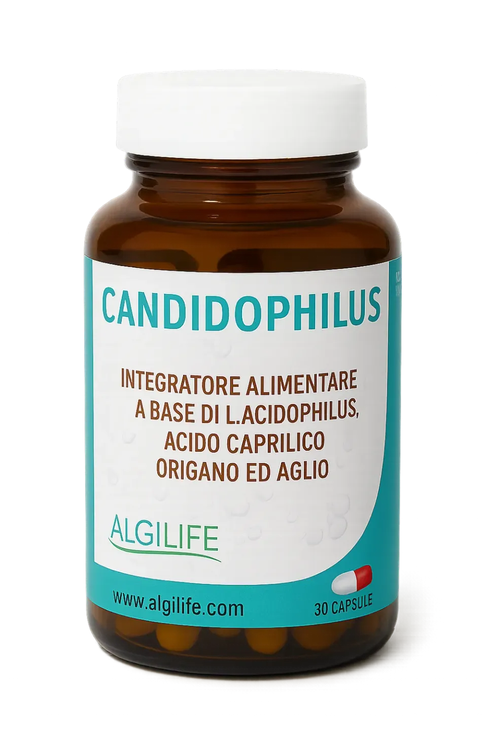Algilife Candidophilus integratore 30 capsule fermenti