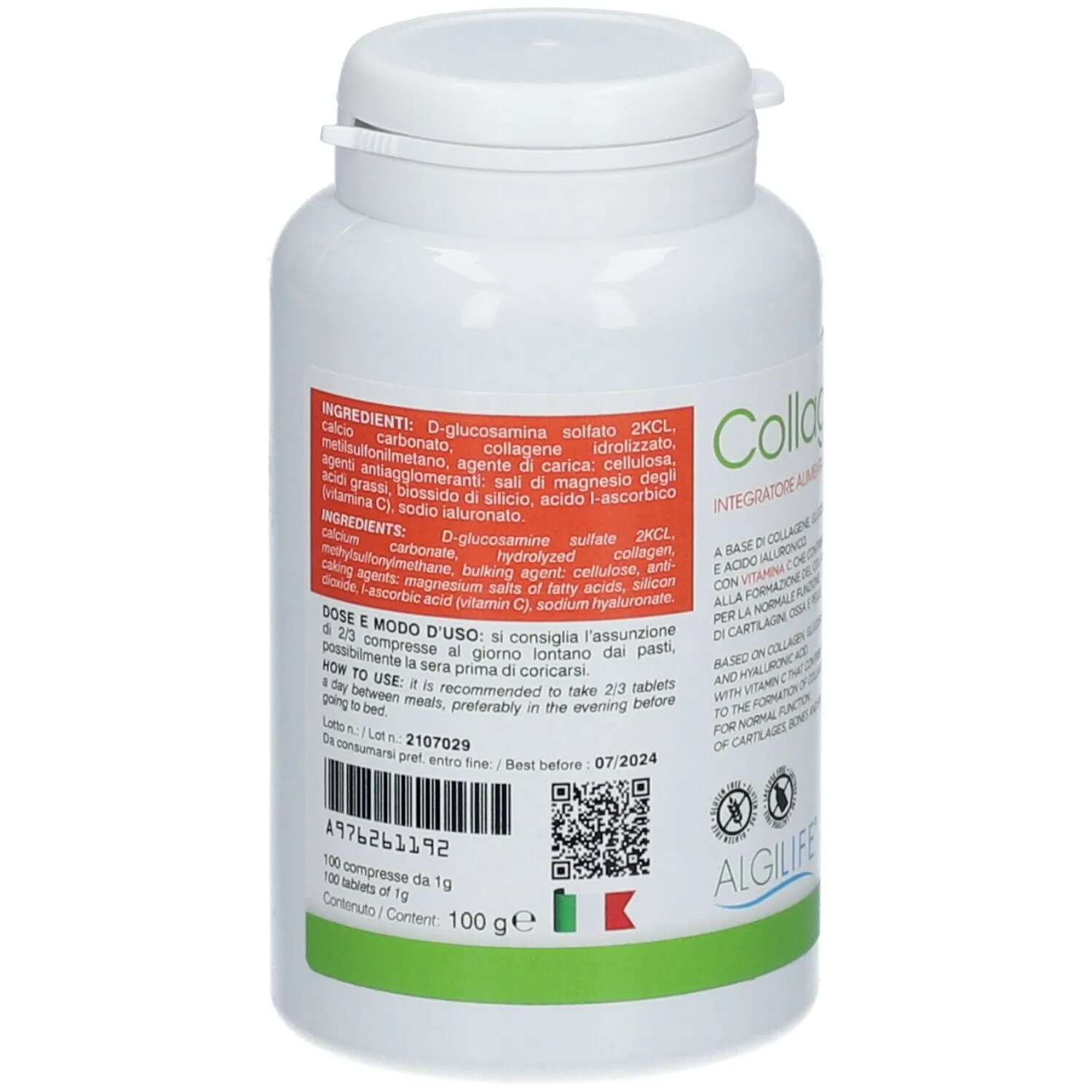 Algilife CollagenART integratore 100 compresse con glucosamina