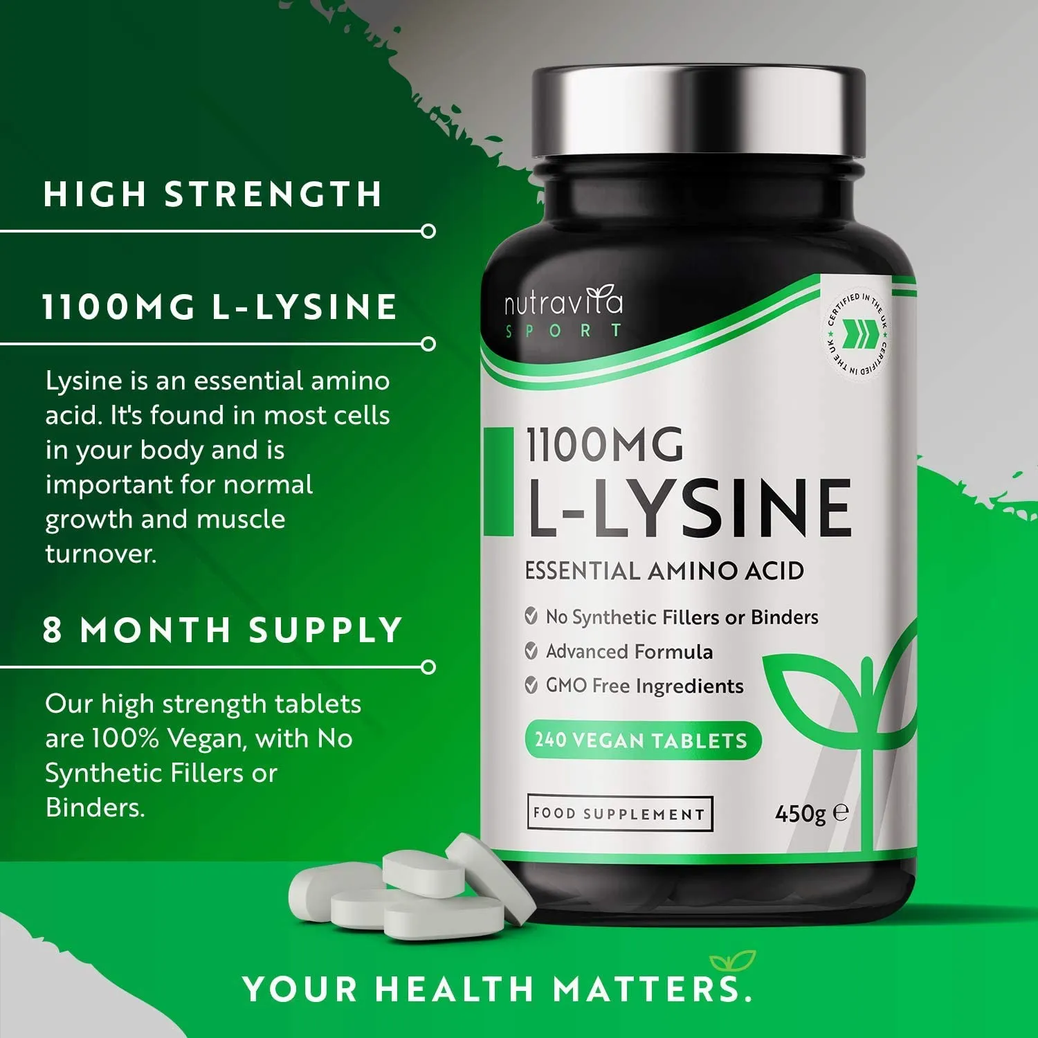 Nutravita L-Lisina 1100 mg compresse alta resistenza