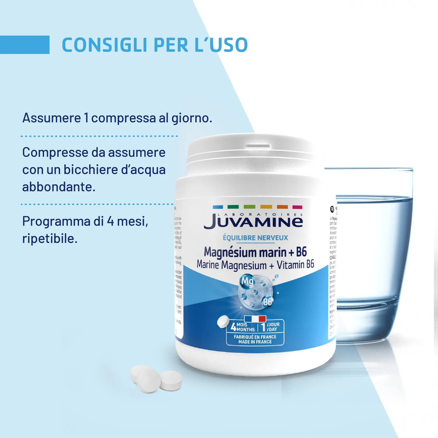 Juvamine Magnesio Marino B6 Compresse 120 Antistanchezza