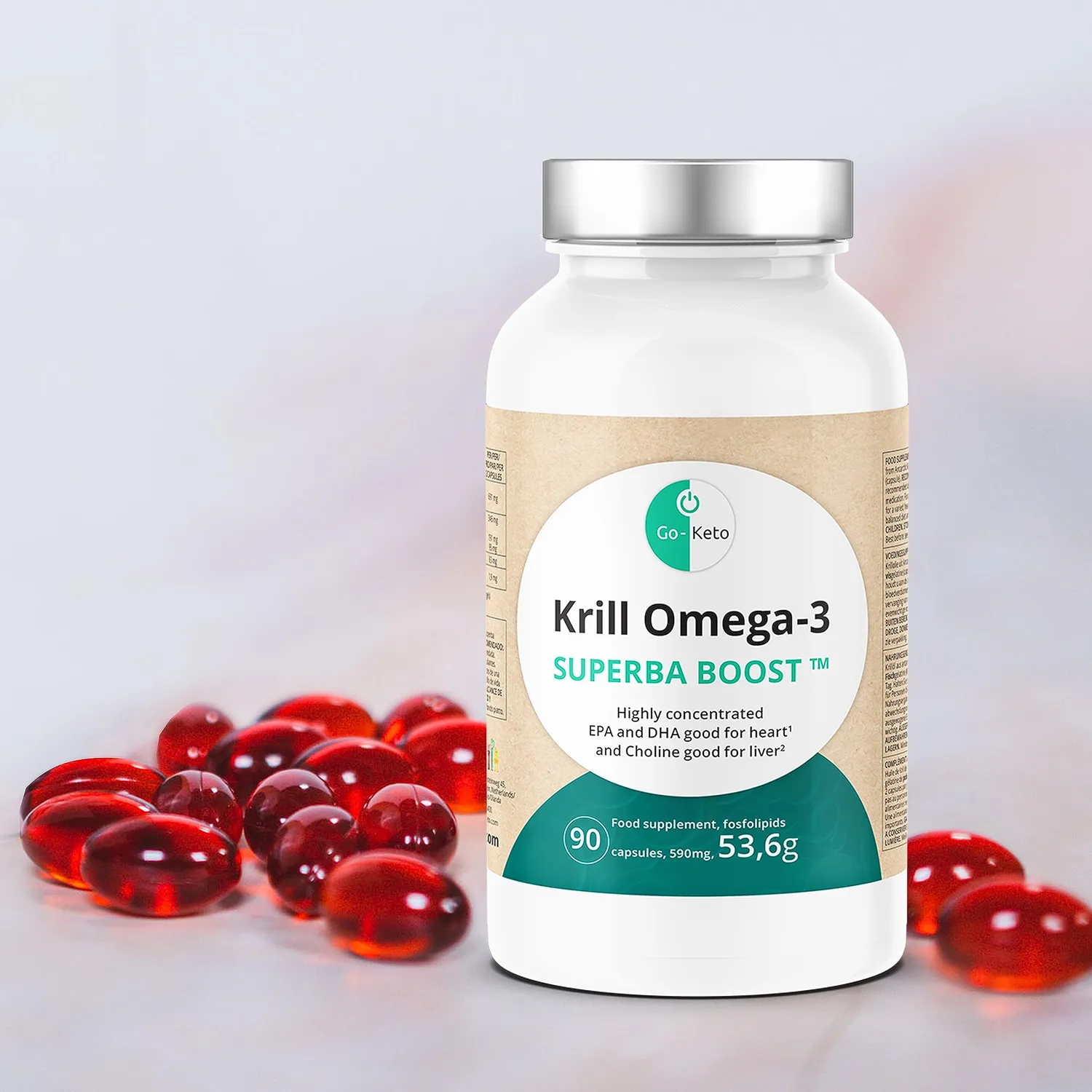 Go-Keto Krill Oil Omega 3 Superba Boost 90 capsule EPA DHA