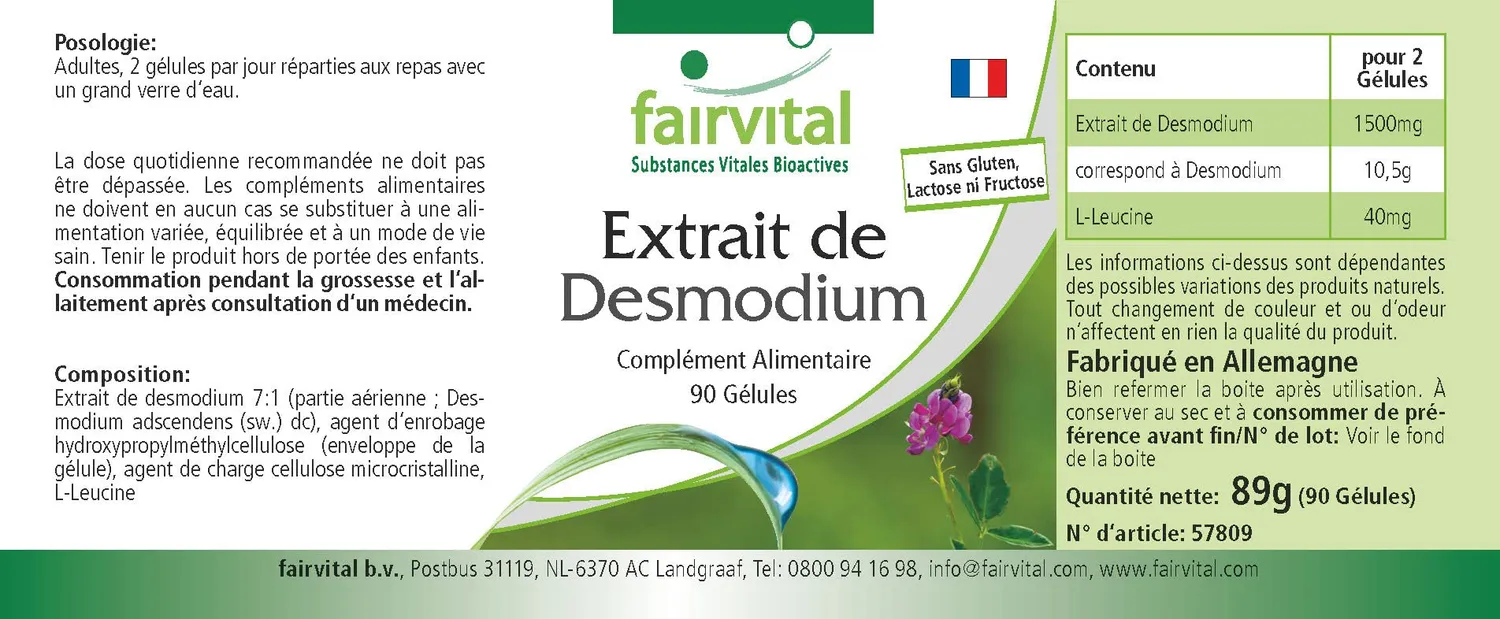 fairvital Desmodium estratto 90 capsule 1500 mg vegano