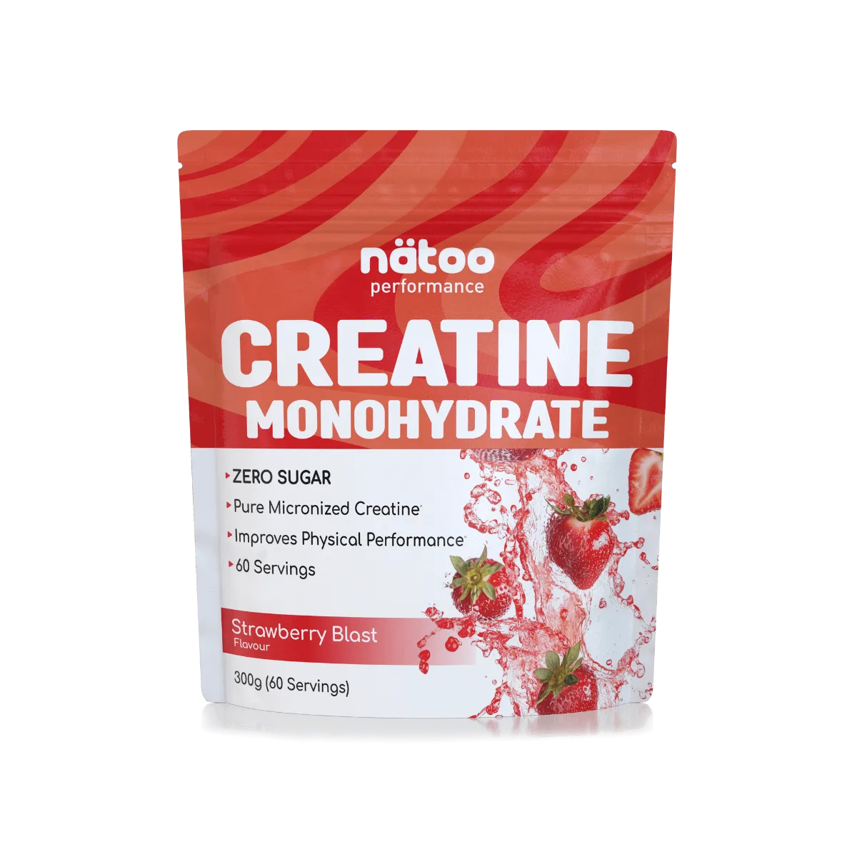 Natoo Performance Creatina Monoidrato polvere 300g blue raspberry