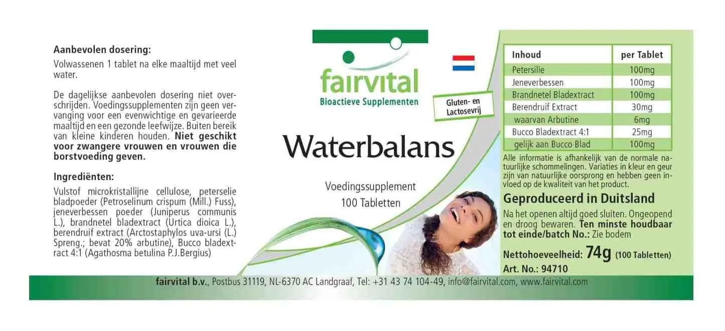 Fairvital Ortic compresse 100 pezzi complesso drenante vegano