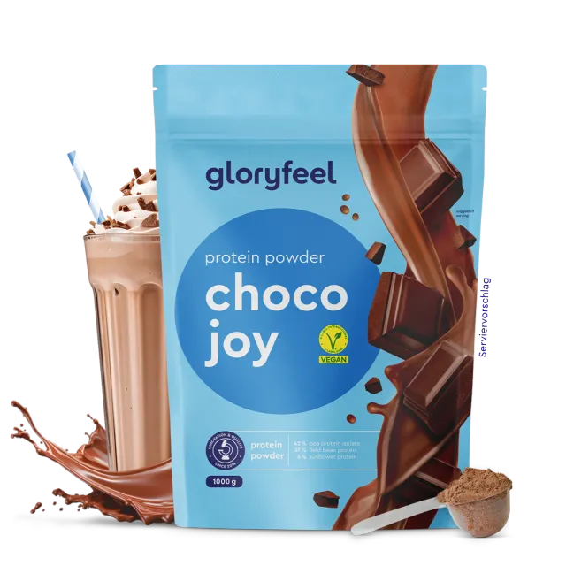 gloryfeel Choco Joy proteine in polvere gusto cioccolato vegane