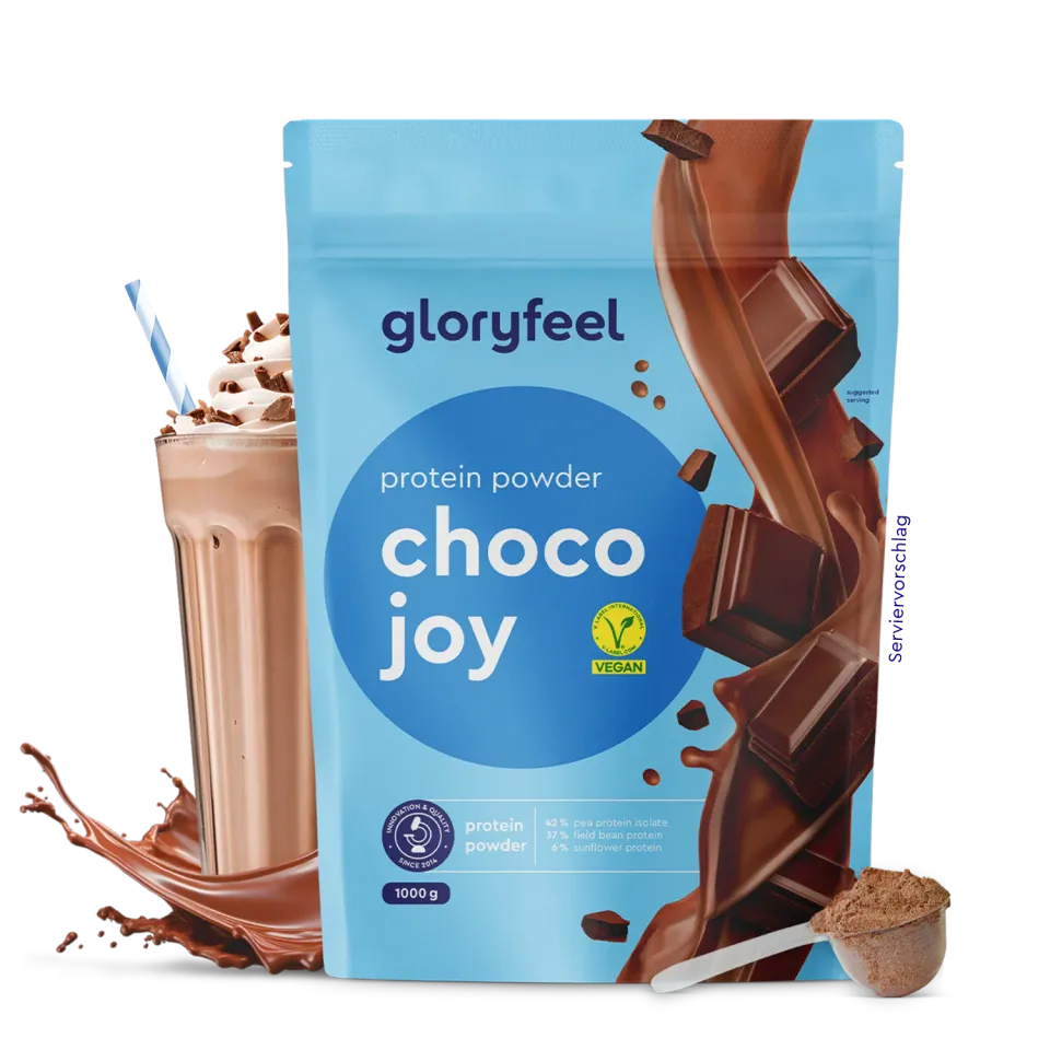 gloryfeel Choco Joy proteine in polvere gusto cioccolato vegane
