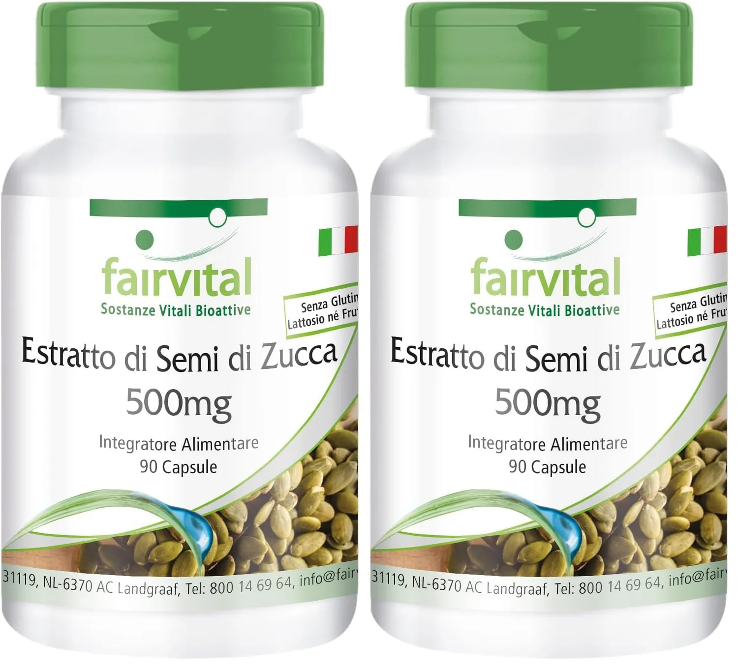fairvital Estratto Semi di Zucca 500 mg capsule 90 con selenio
