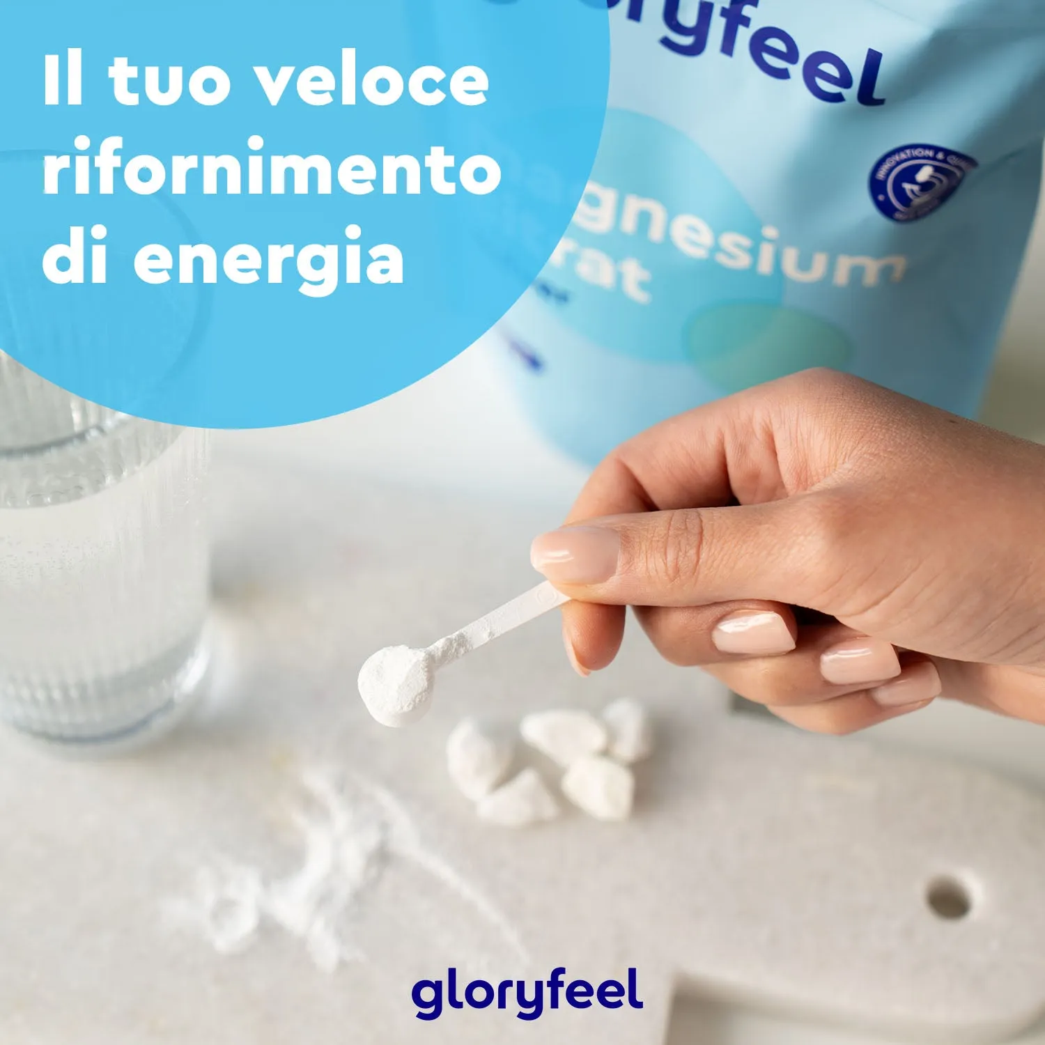 gloryfeel Magnesio Citrato polvere vegan dicitrato