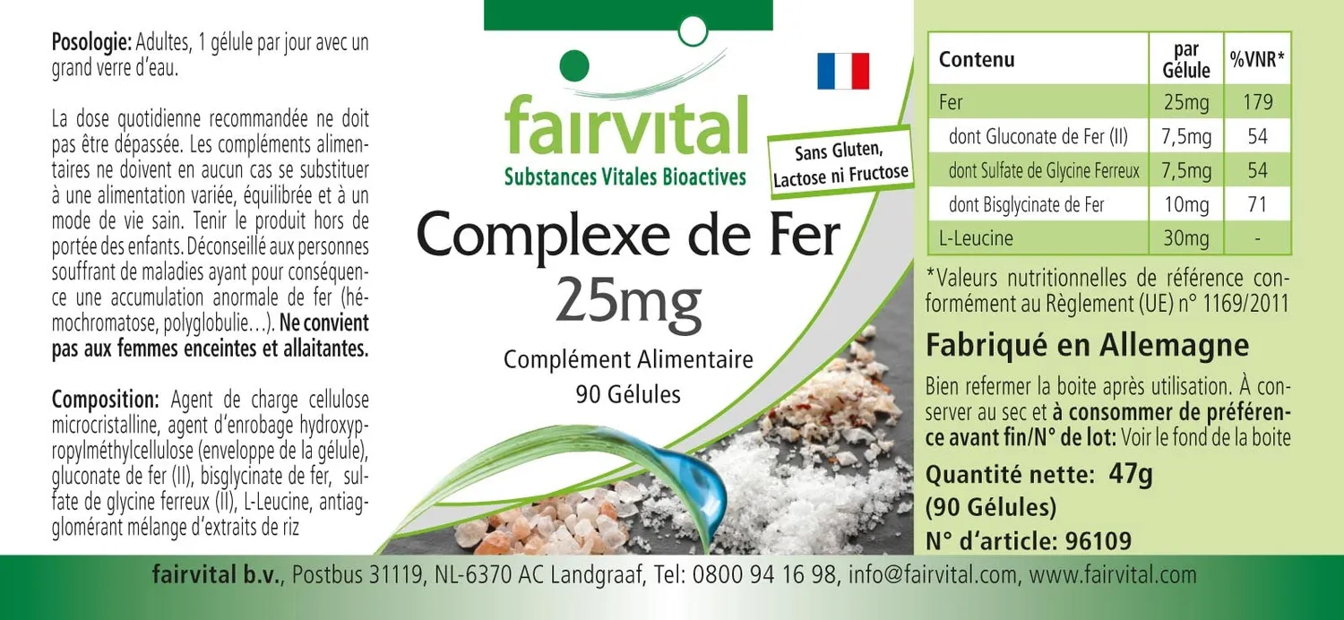 Fairvital Ferro Complesso 25mg capsule 90pz bivalente