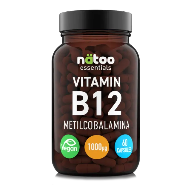 NATOO Essentials Vitamina B12 60 capsule metilcobalamina vegana