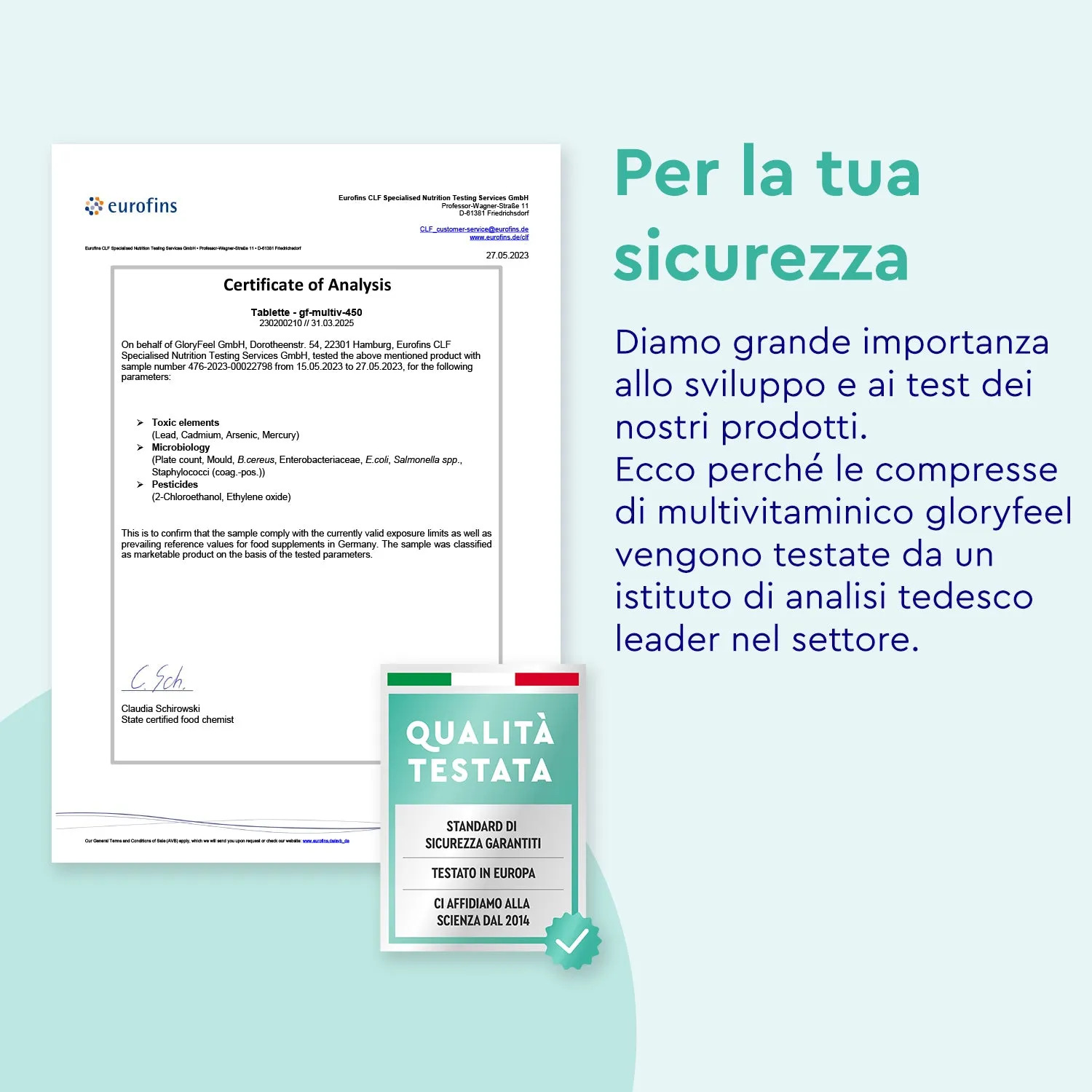 gloryfeel Multivitaminico compresse 450 pezzi dalla A alla Z