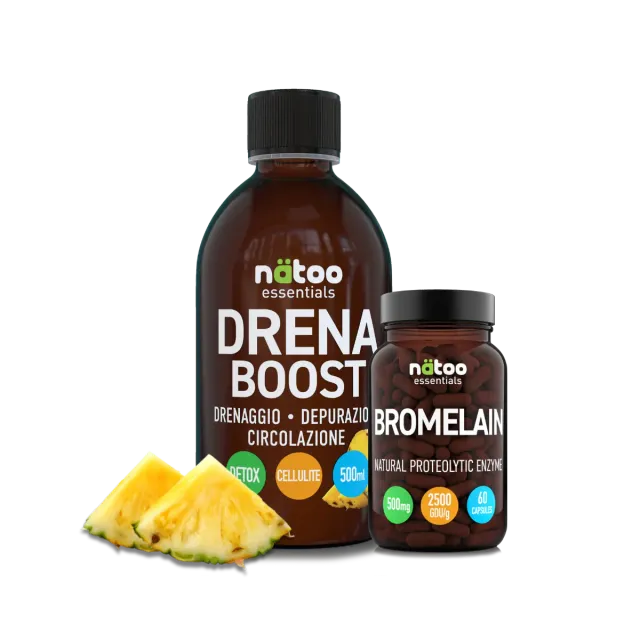 NATOO Essentials Drena Pack Drena Boost + Bromelina gusto ananas