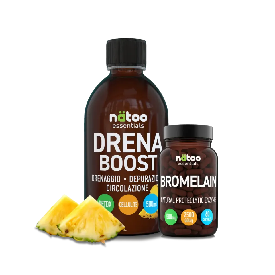 NATOO Essentials Drena Pack Drena Boost + Bromelina gusto ananas