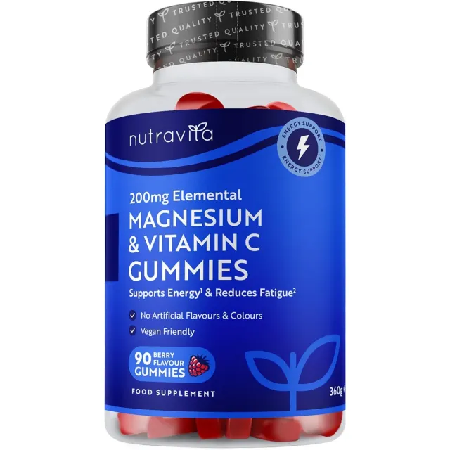 Nutravita Magnesio Citrato Vitamina C gommose 90 pz