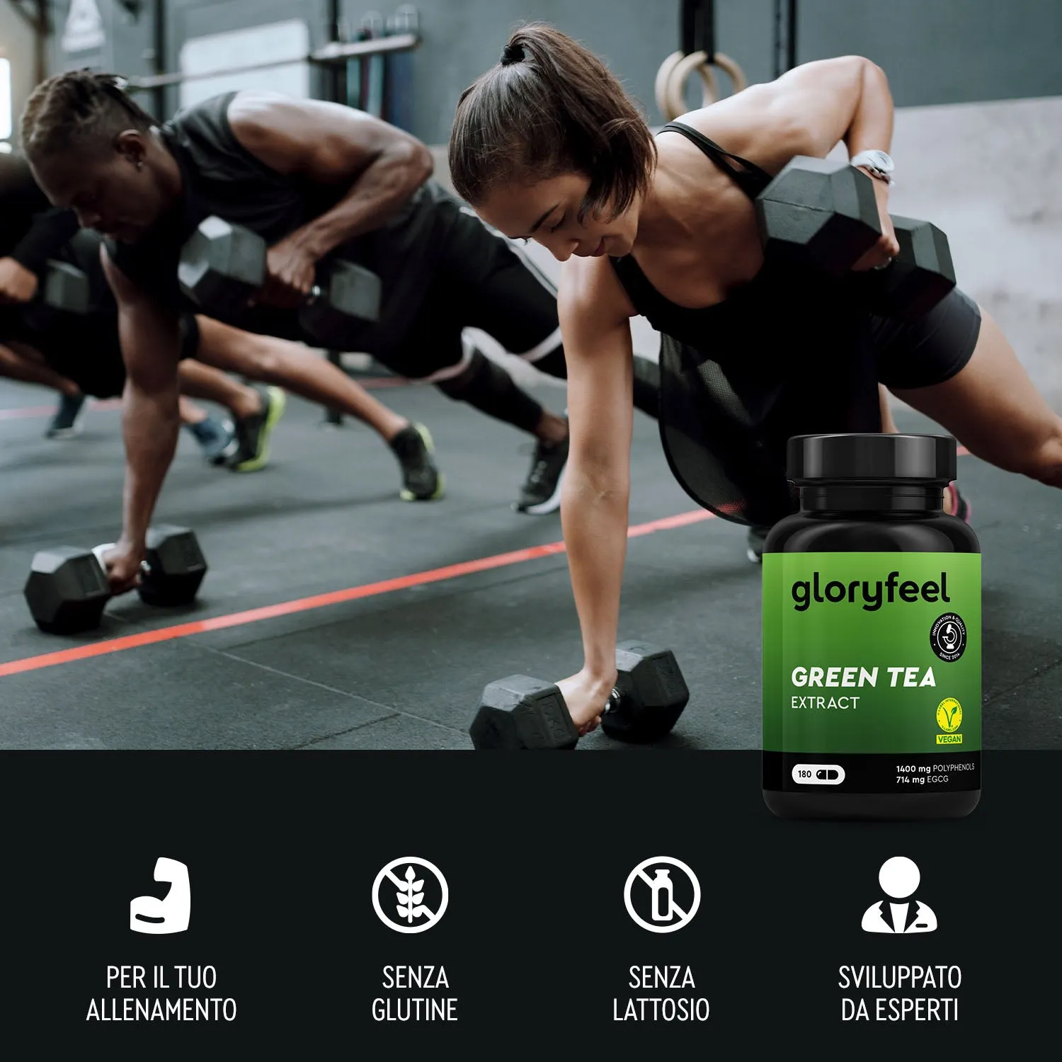gloryfeel Tè Verde capsule estratto EGCG
