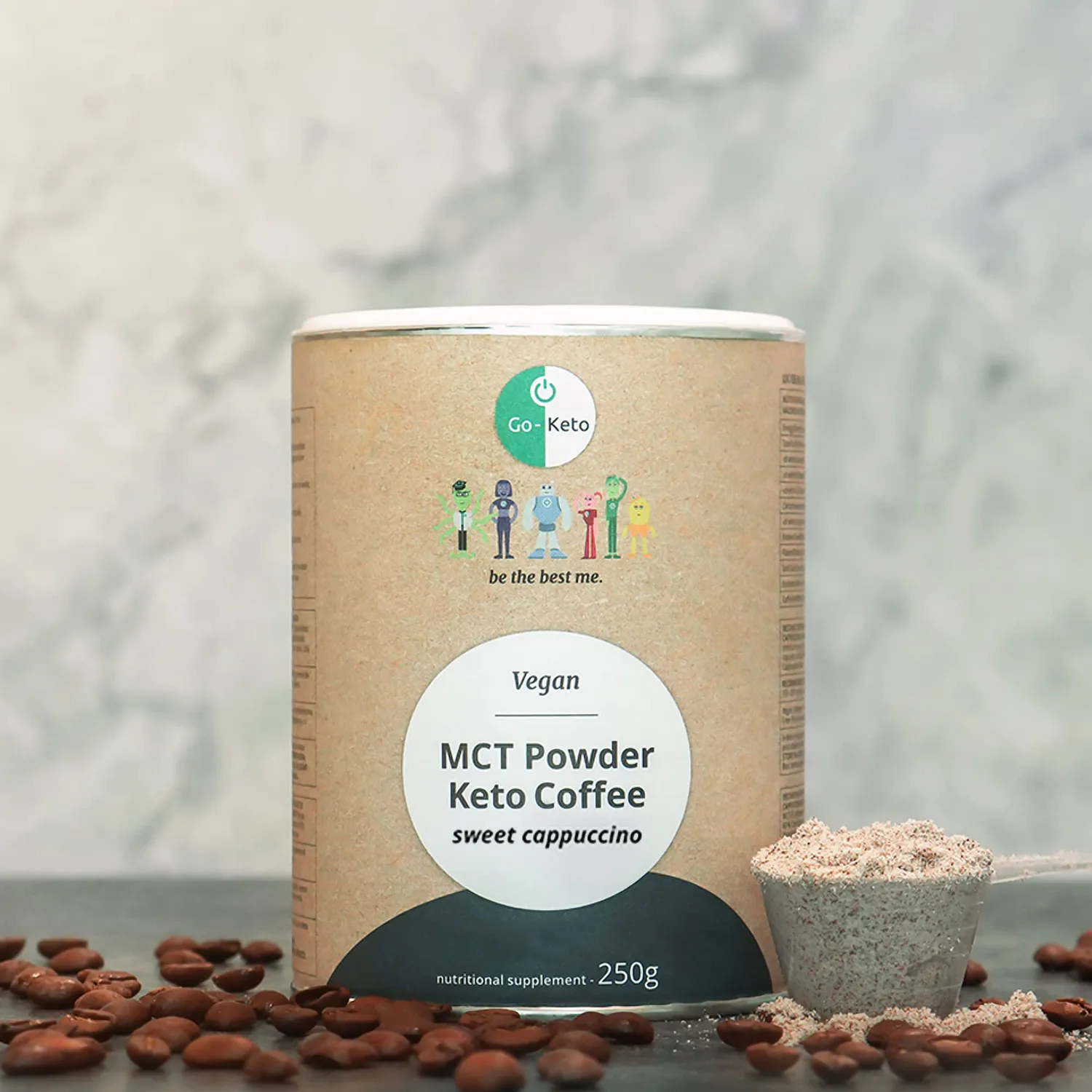 Go-Keto Keto Caffè cappuccino polvere 250g MCT stevia