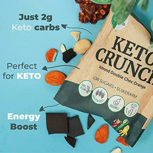Go-Keto Crunch Almond Double Choc snack 10x40g vegano