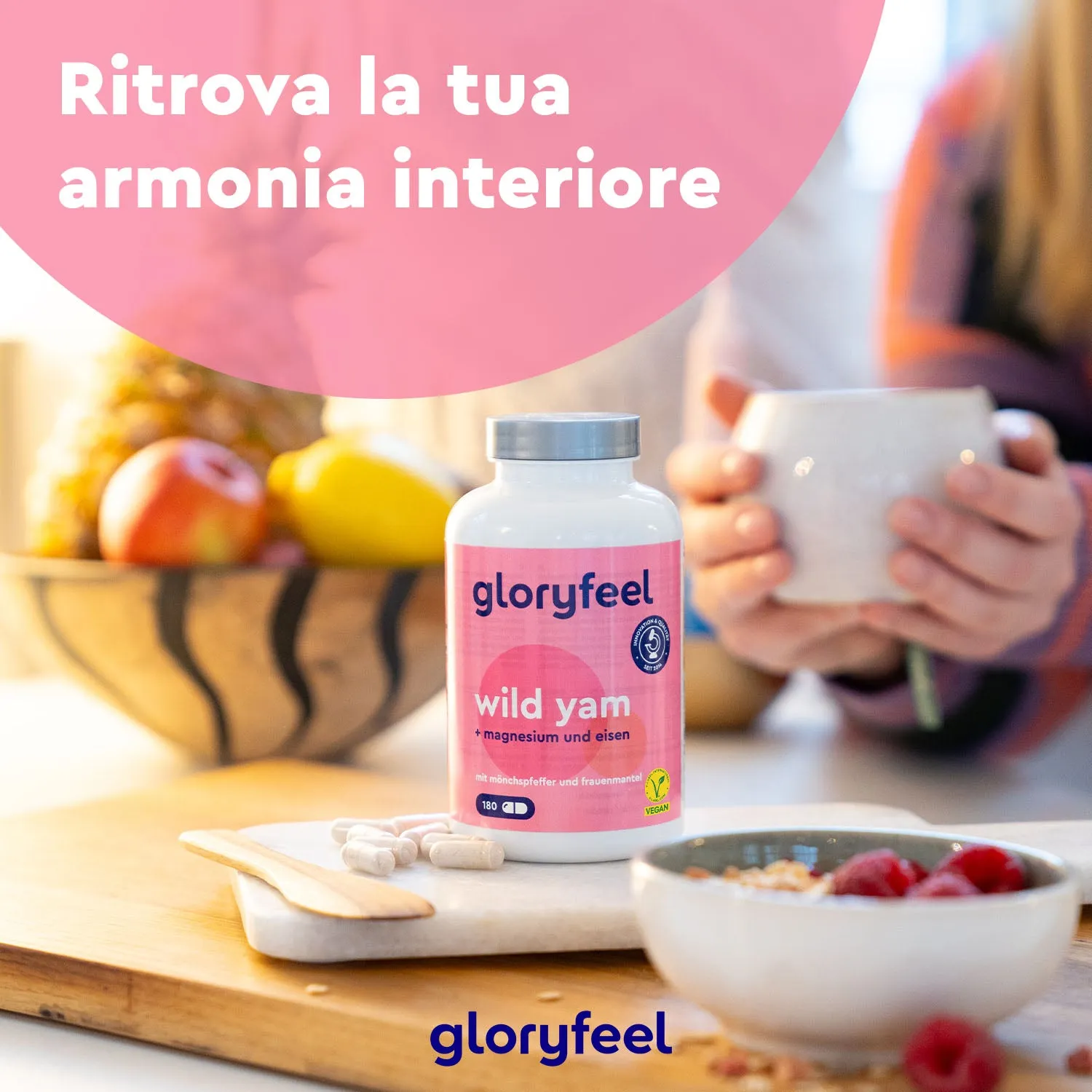 gloryfeel Wild Yam capsule igname agnocasto ferro