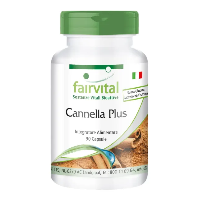 Fairvital Cannella Plus Cromo Zinco capsule 90 alto dosaggio