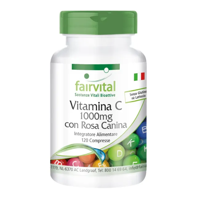 Fairvital Vitamina C 1000 mg compresse 500 pezzi con rosa canina