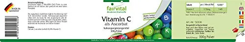 Fairvital Vitamina C polvere 300 g ascorbato calcio tamponata