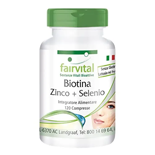 Fairvital Biotina Zinco Selenio Compresse 120 pz 4 Mesi