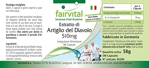Fairvital Artiglio del Diavolo 510mg capsule 90pz arpagosidi