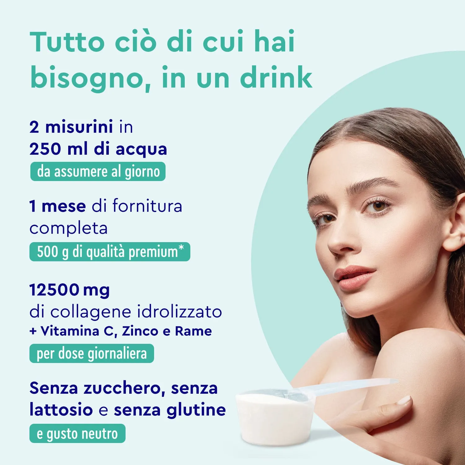 gloryfeel Pretty Pure collagene in polvere idrolizzato