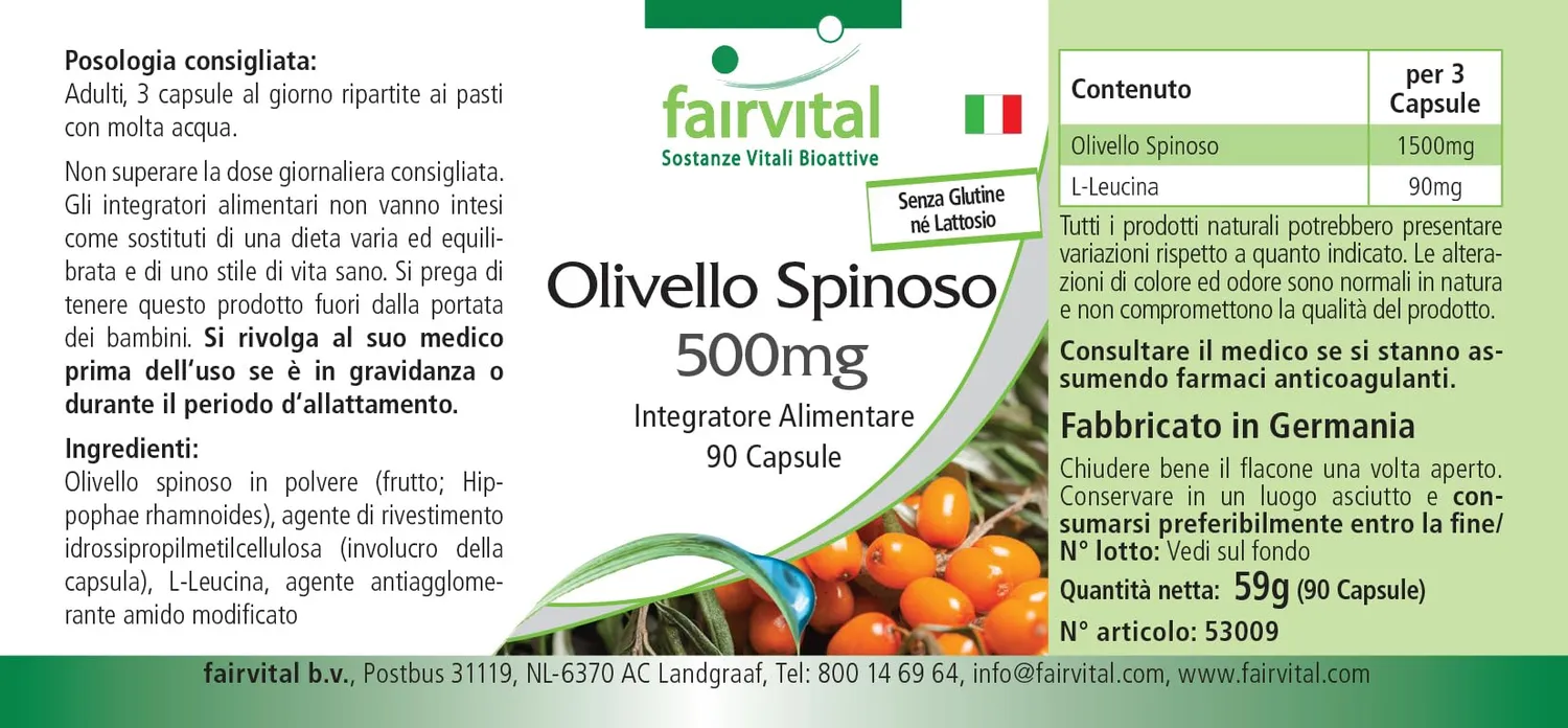Fairvital Olivello Spinoso capsule 90 capsule vitamina C