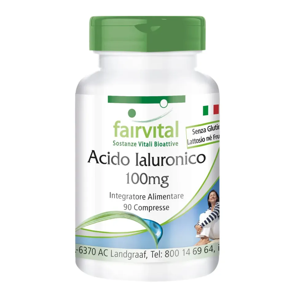 Fairvital Acido Ialuronico 100 mg compresse 90 pezzi vegano