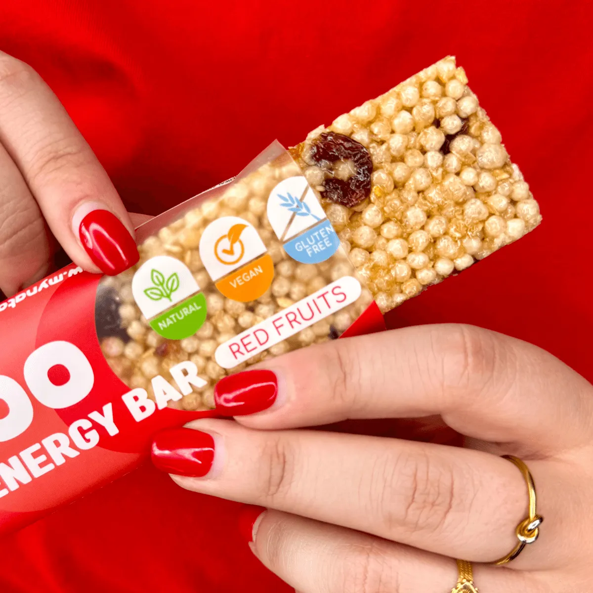 Natoo Barrette Energetiche 10 barrette Frutti Rossi carboidrati