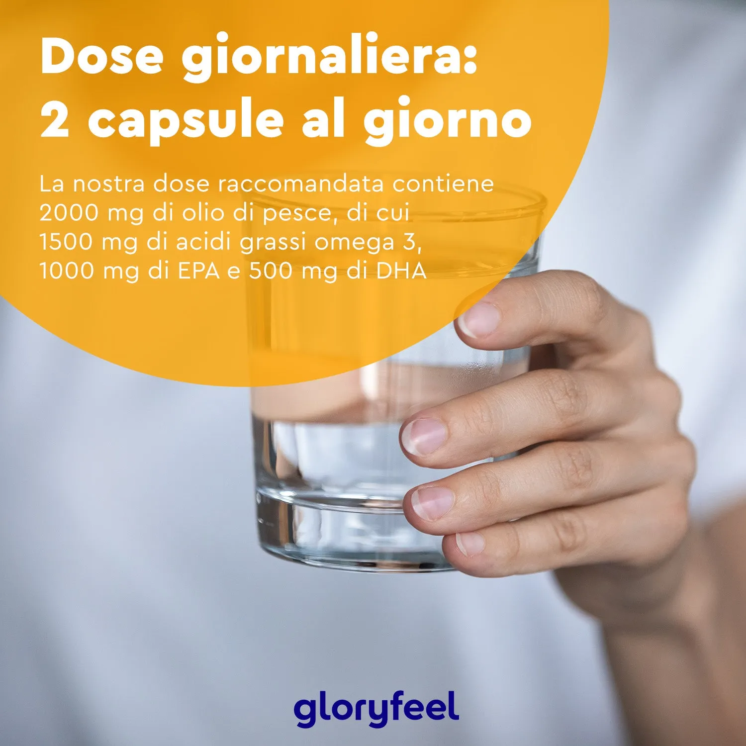 gloryfeel Omega 3 2000mg capsule olio di pesce 120 softgel EPA DHA