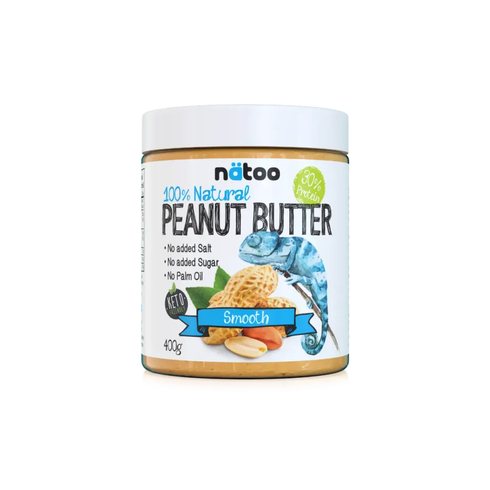 NATOO Burro d'Arachidi Smooth crema 400g 30% proteine