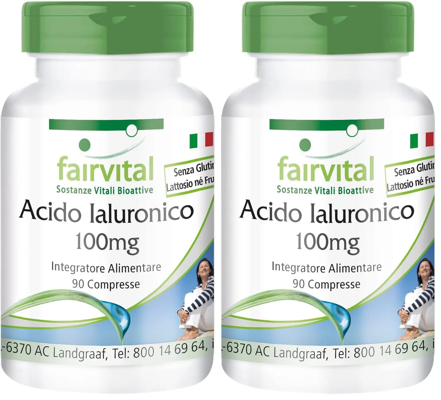 Fairvital Acido Ialuronico 100 mg compresse 90 pezzi vegano
