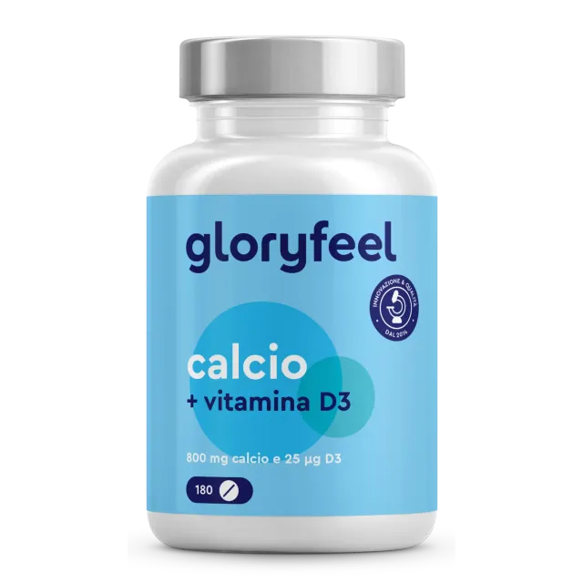 Gloryfeel Calcio + D3 compresse 180 pezzi 3 mesi