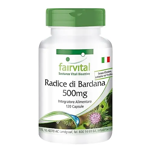 Fairvital Bardana 500 mg capsule 120 capsule con zinco