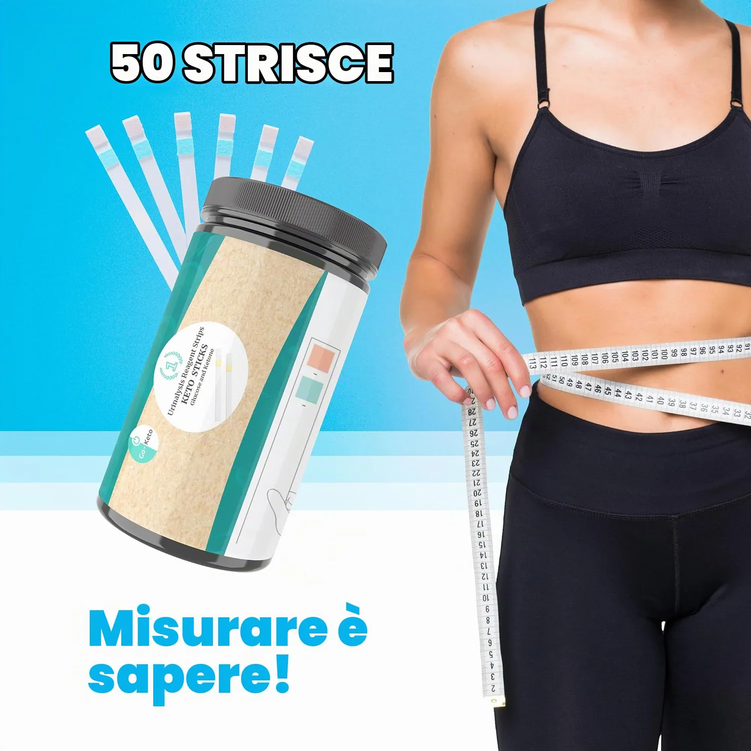 Go-Keto Keto Sticks strisce urine 50 pz glucosio chetoni