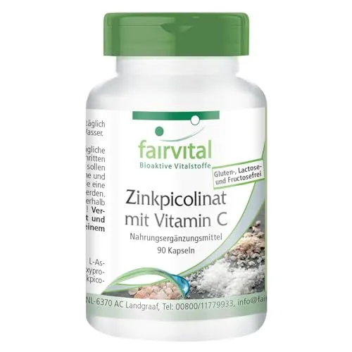 Fairvital Zinco Picolinato Vitamina C capsule 90 vegane zinco 10 mg