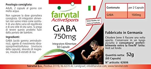 Fairvital GABA 750 mg capsule 60 pz alto dosaggio
