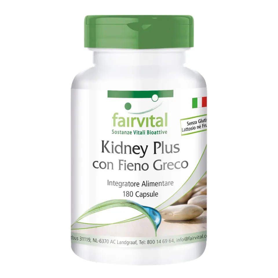 Fairvital Kidney Plus Fieno Greco capsule 180 cromo caffe verde
